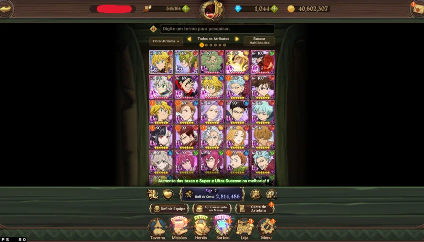 Conta 7Ds Grand Cross - Odin + Outros Ur's + 1K+ Diamantes
