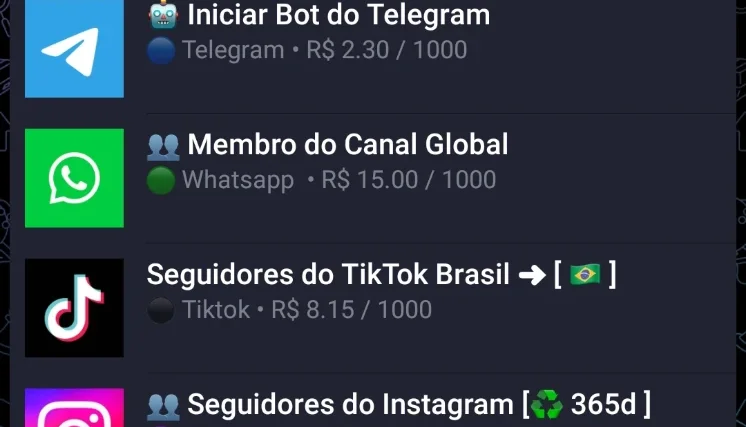 Bot smm telegram completo 