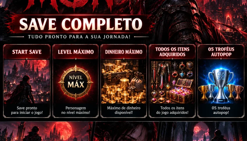 Crimson Moon (PS5) - Dinheiro, Max LvL, Itens!!