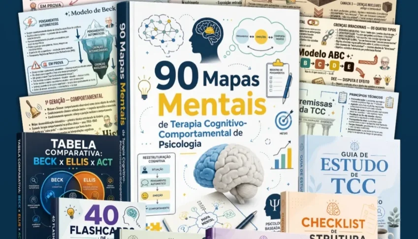 90 Mapas Mentais de Terapia Cognitivo-Comportamental