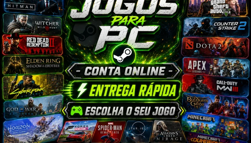 Contas Steam Com Jogos Online / Escolha Seu Jogo