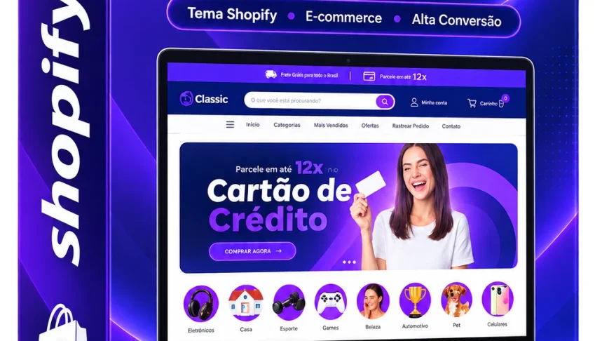 Tema Dropmeta Classic Shopify Atualizado + Chave de Ativação