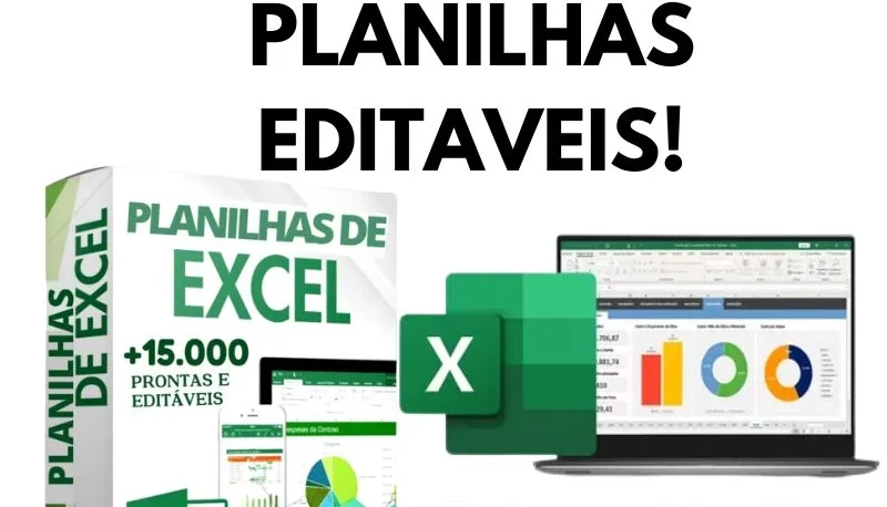 Pack +15.000 Planilhas Prontas Editáveis + Curso Bônus