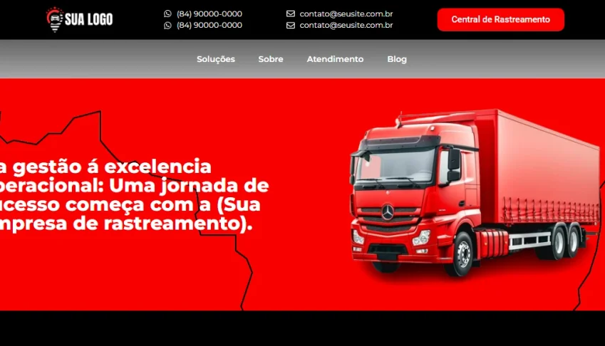 Landing page para empresa de rastreamento veícular - 2024