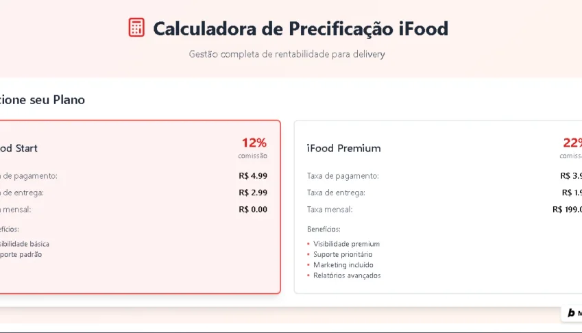 Planilhas de precificação ( Ifood, ML, Negocios...)