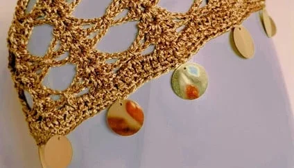 Touca Headpiece em Crochê