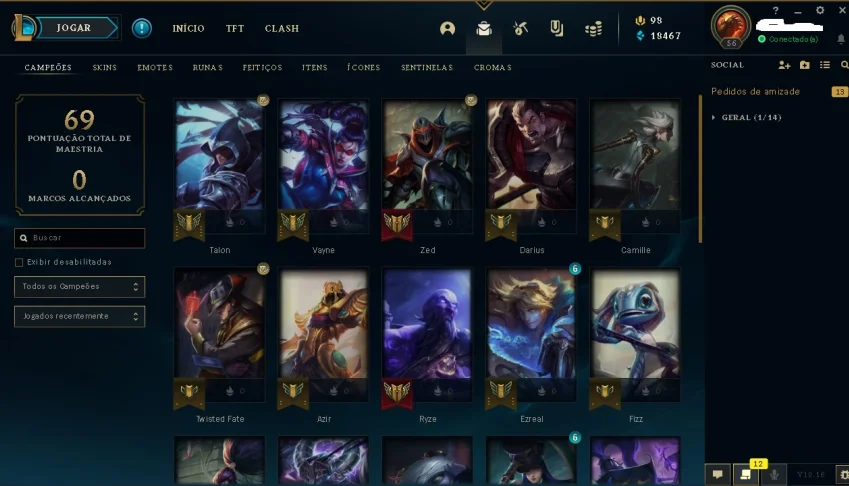Conta Lol 5/1 na md10 ultima season diamante 4