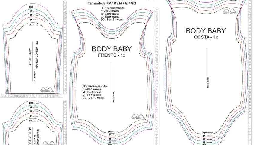 Kit 300 Moldes Roupas Infantil Tamanho Real Sem Frete