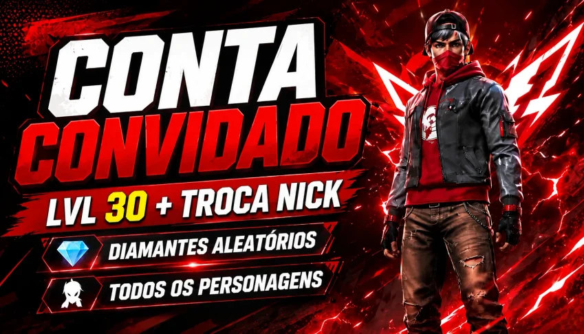 Conta Free Fire Level 30 + Troca Nick (Menor Preço)