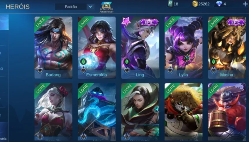 Conta ML GM,5 skins Dragon T