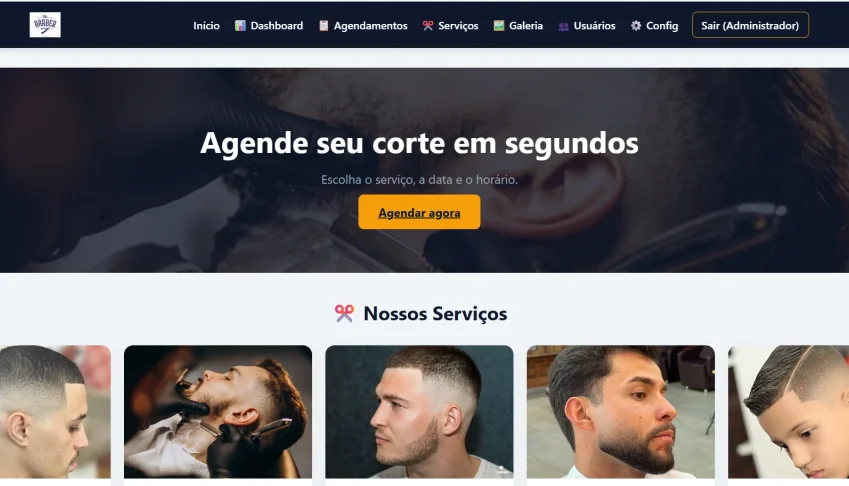 Sistema de Agendamento para Barbearia - PHP + MySQL