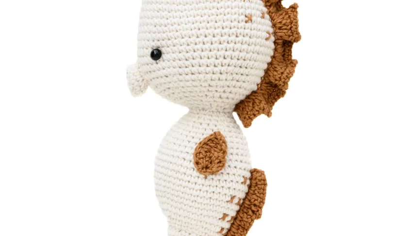 Cavalo-Marinho com Detalhe Craft em Crochê Amigurumi