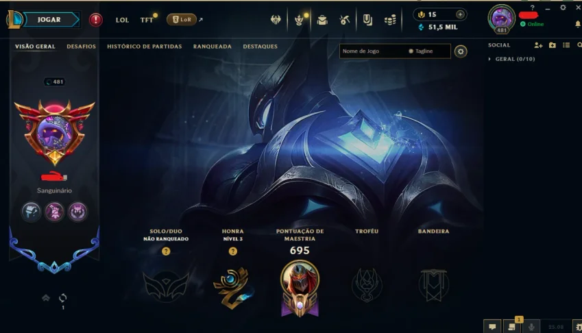 Conta League of Legends no preço pra sair rápido!