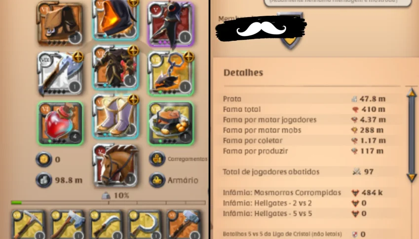 Machados + Coletas T7 + Refino T8 FULL 410m Fama 100m+PRATA