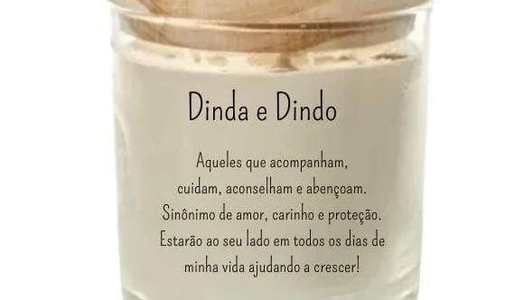 Vela Aromática Personalizada Dinda e Dindo 180g
