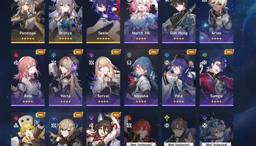 Conta Honkai Star Rail Bronya,Seele + Natasha 6* Full Acesso