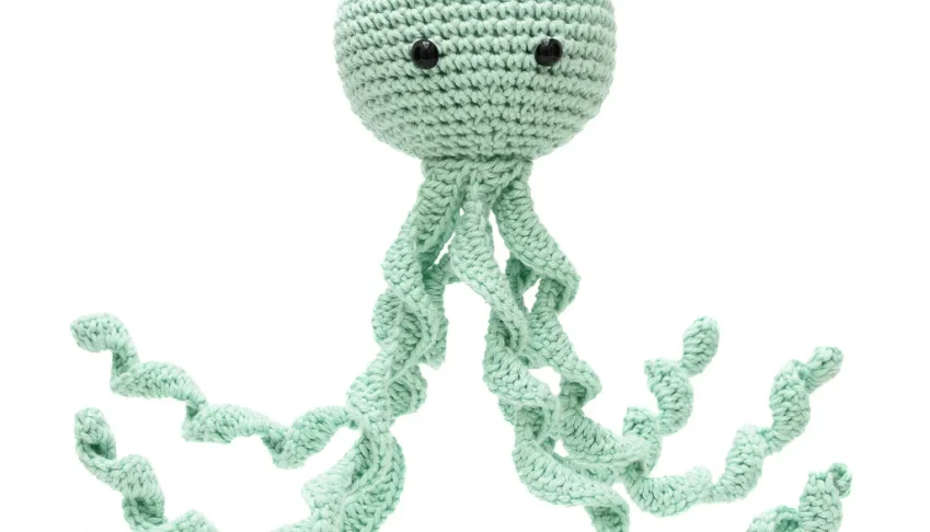 Polvo Newborn Verde Claro Amigurumi