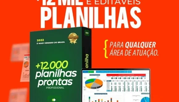 12 mil Planilhas Excel - 100% Editáveis (Pack)