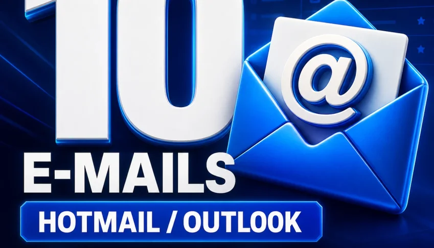 10 Contas Hotmail/Outlook Novas | Login Testado