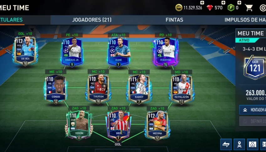 Conta Fifa Mobile Nivel 21, Ger 121, Entrosamento 82