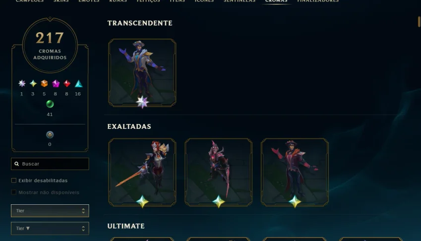 Conta de league of legends mestre