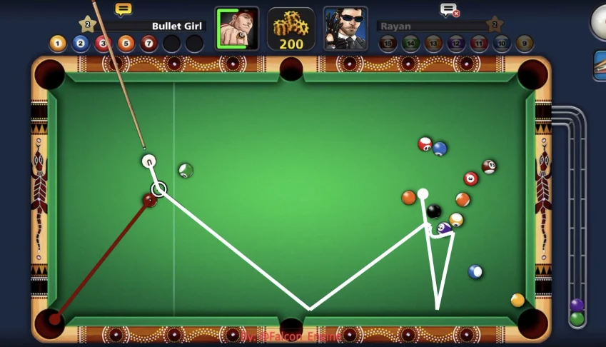 Mod Mira Infinita, Tabela Precisa 100% FUNCIONAL 8 BALL POLL