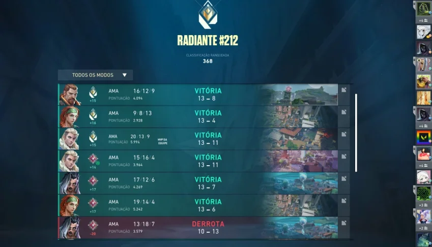 Conta de valorant Radiante com +3k em skins