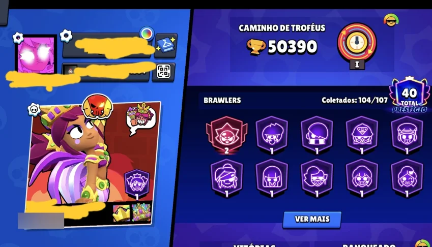 Conta De Brawl Stars Com 50k🔥
