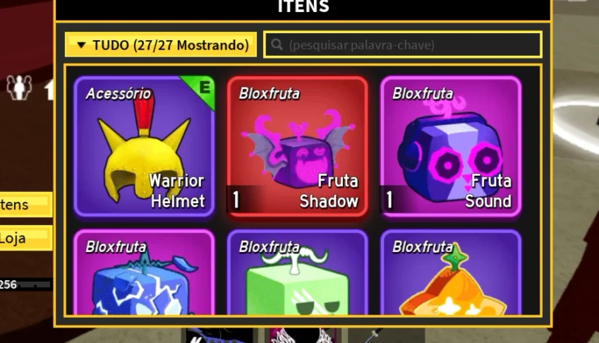 Conta com shadow ingerida e shadow e itens aleatóros