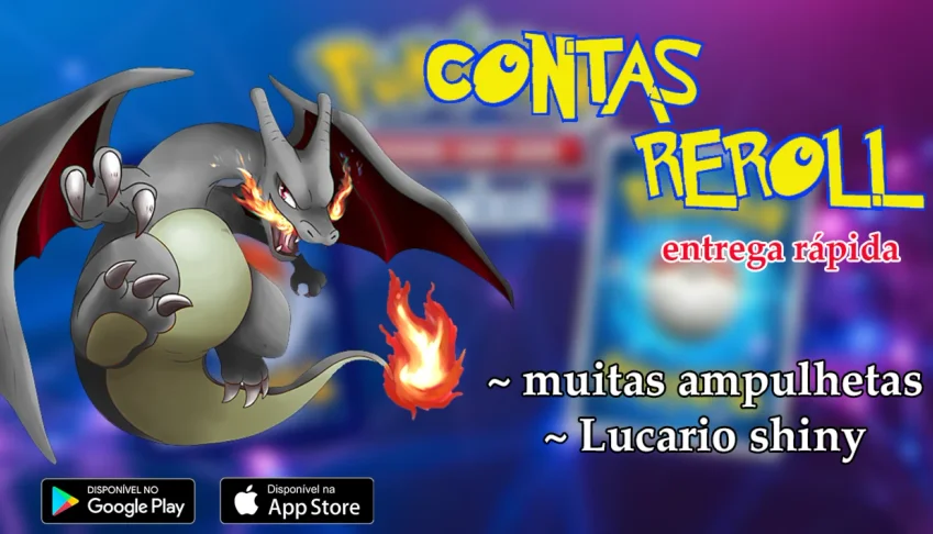 CONTAS REROLL - Pokemon TCG Pocket - com as melhores cartas