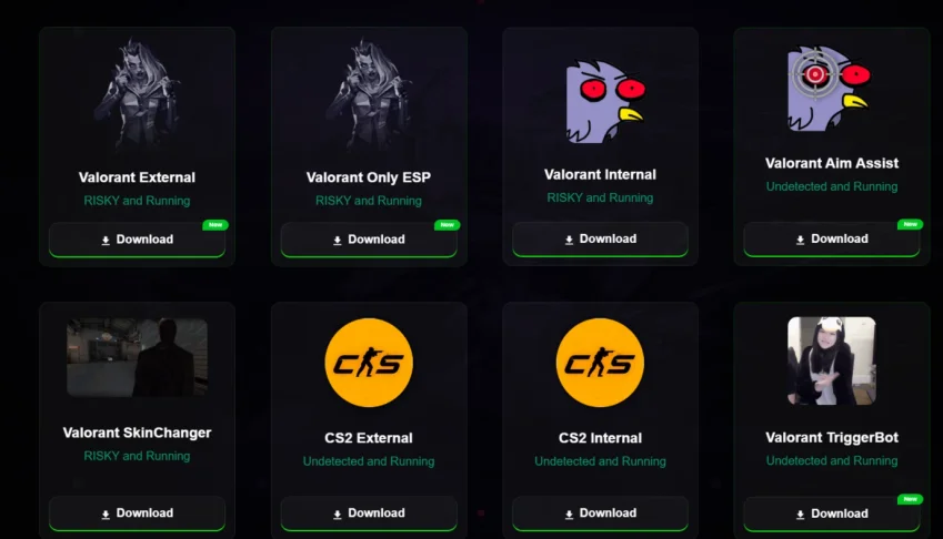 Scripts de CS2 e Valorant barato