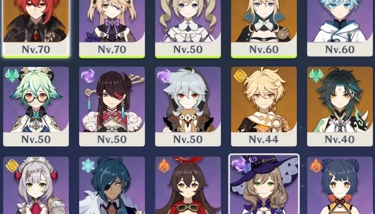 AR41 Diluc + Jean + Xiao e outros personagens 4 estrelas