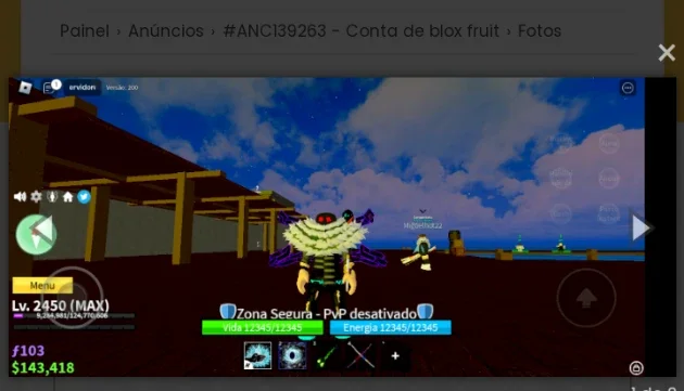 Vendo conta blox fruta