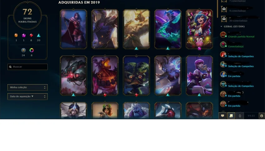 vendo conta lol ouro 2,72skins e mais...