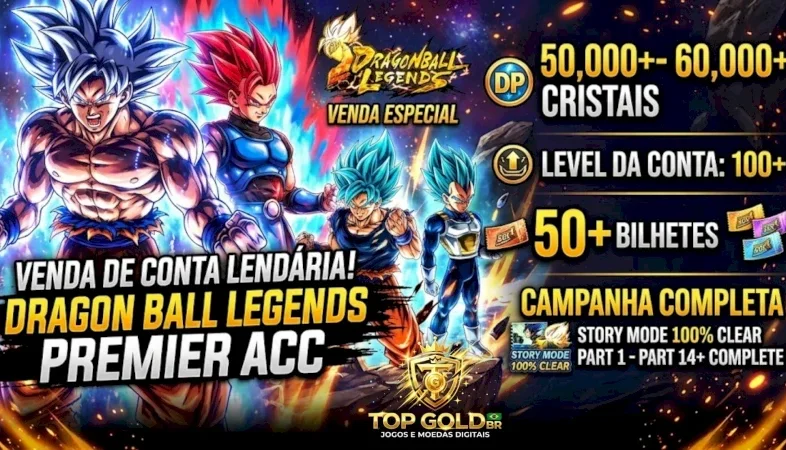 Contas Dragon Ball Legends - Apenas Android 50k-60k cristais