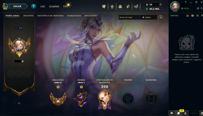 Conta Lol | 333 Skins | Season 2012 | 100% Segura