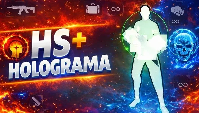 Free Fire Hs Pescoço + Holograma 100% Hs Antban