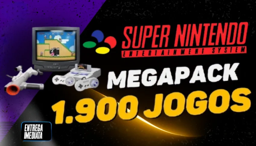 Pack com 1.900 jogos de Super Nintendo roms