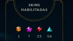 Conta lol desde 2015, 4 skins vitoriosas