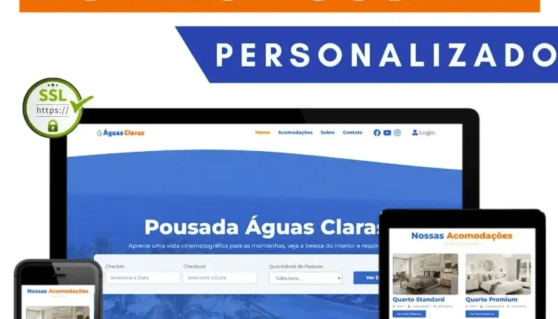 Site Para Hotel, Pousadas Com Sistema De Reservas