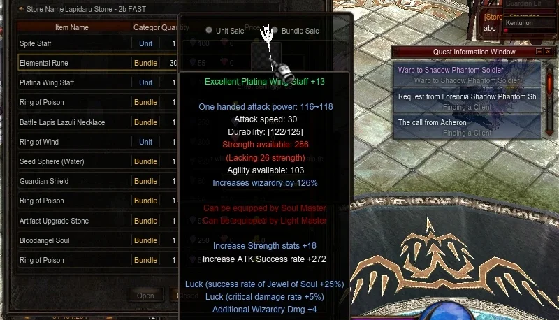 Muonline - Hellheim - Platina Staff