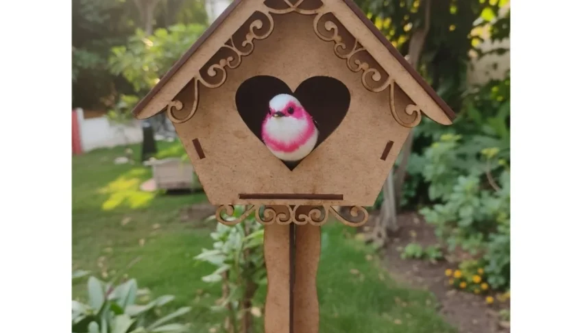 Casa de pássaro MDF, 12x13
