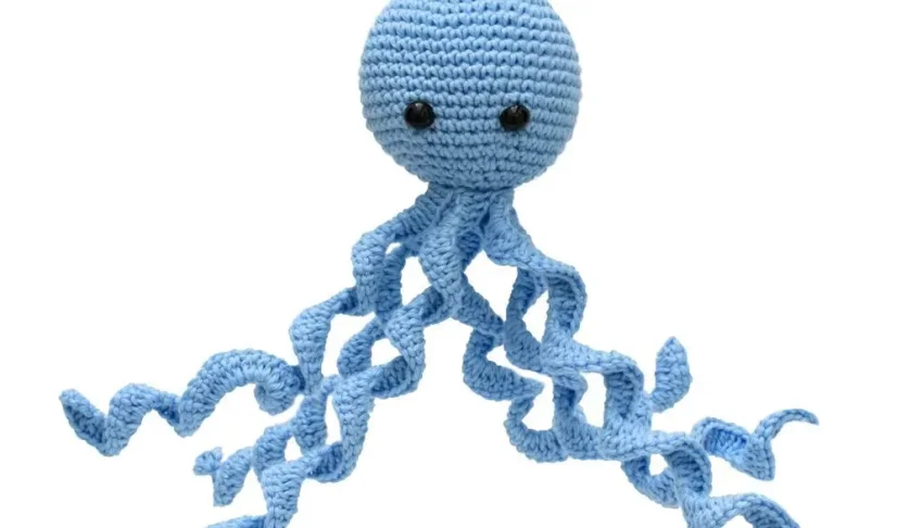 Polvo Newborn Azul Bebê Amigurumi