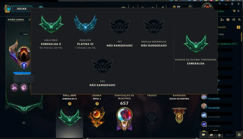 Emeralda 2 | 248 Skins | Riot Kayle + 9 Vitoriosas