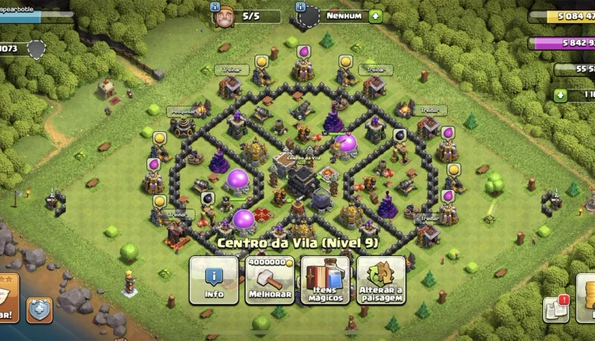 Conta Clash of clans cv 9