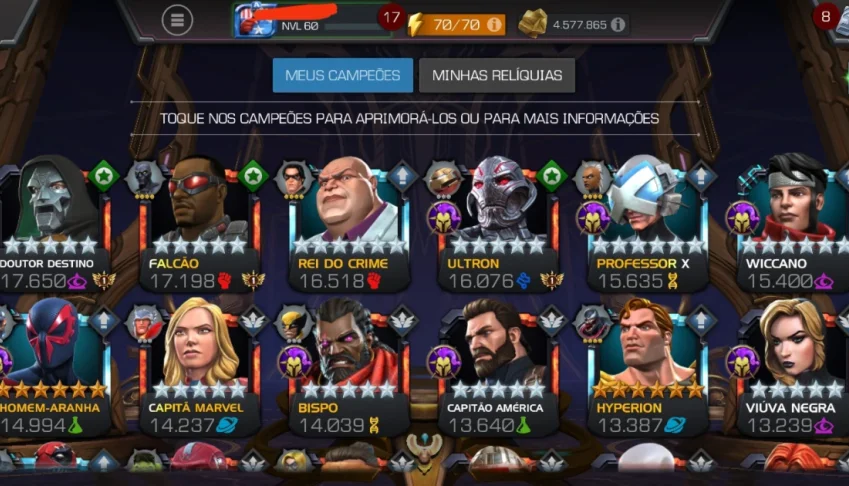 Conta Marvel Torneio de campeões MTC