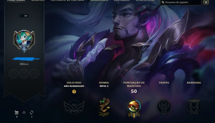 Conta lvl 30 upada a mão sem risco de ban