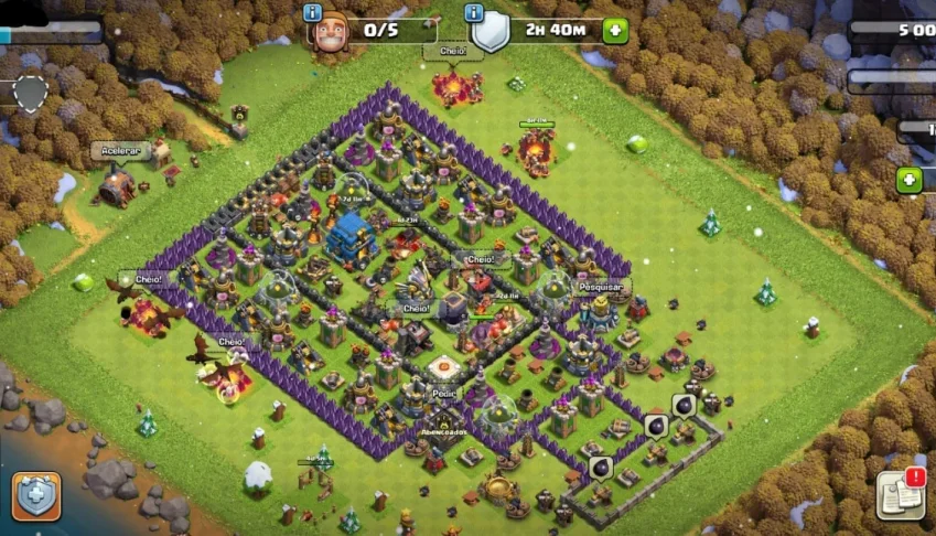 Clash of clans cv 13 ~ 5 construtores