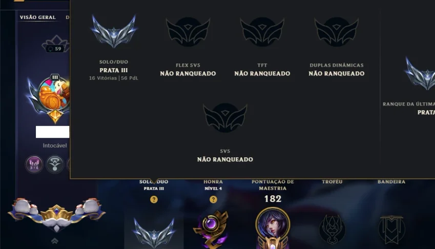 Prata 3 com 100 Champs e 10 Skins