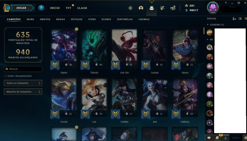 Conta League of Legends